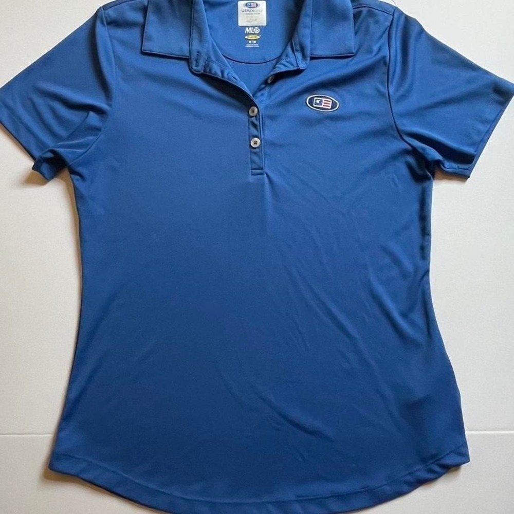 Blue Greg Norman U.S. Kids Golf Collection medium polo shirt